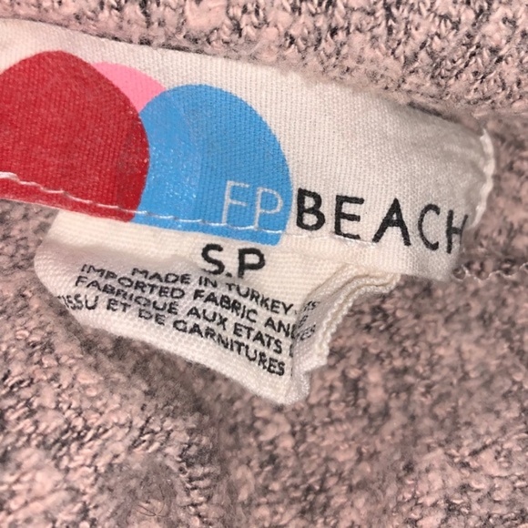 Free People Mock Neck Pocketed Sweater Pink - Picture 8 of 8